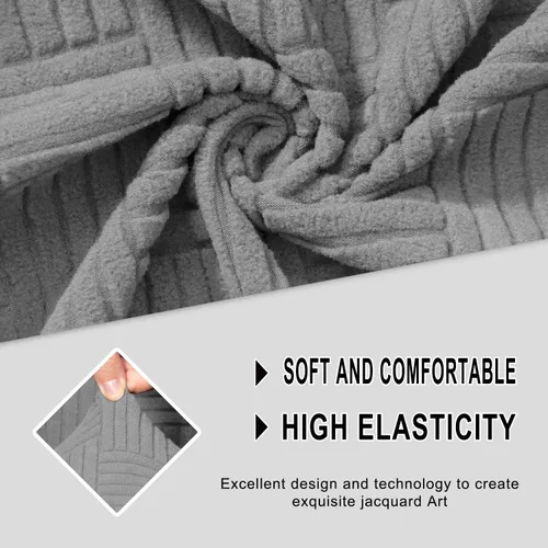 Vista 5 de Fundas de sofá reclinable de jacquard elástico de 7 piezas, funda de sofá esquinero de 5 asientos, en forma de L, fundas de sofá reclinable