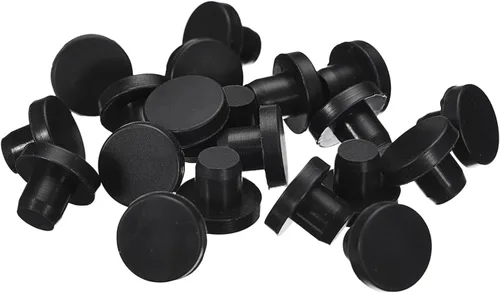 Vista 43 de uxcell 16 Piezas de Tapones de Goma Negros, 2.7mm para Agujeros de Enchufe de 2-2.5mm/0.08-0.1