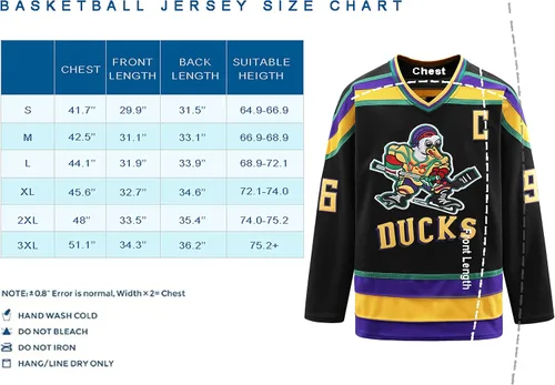 Vista 4 de Mighty Ducks Jersey, 96 Conway Jersey, 66 Bombay 33 Goldberg 99 Banks Jersey, camiseta de hockey sobre hielo de película, broidery y costuras