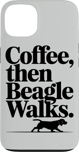 Vista 7 de Funny Beagle Walks Dad Beagle Mom Parent Beagle Coffee Case for iPhone XR