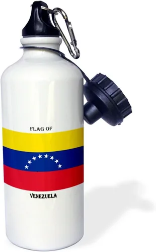 Vista 2 de 3dRose Flag Of Venezuela - Botella de agua deportiva, 21 onzas, multicolor