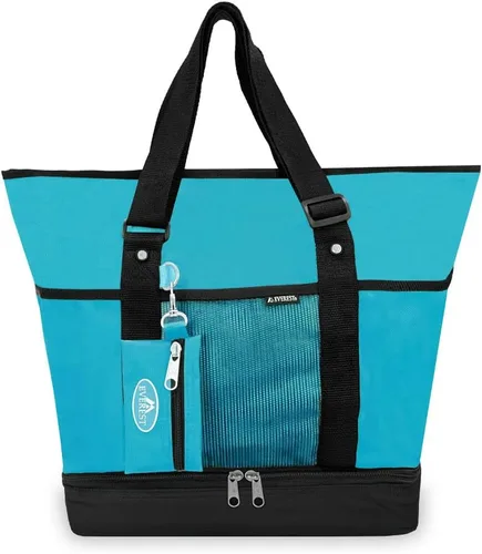 Vista 2 de Bolsa de compra, de Everest, TurquesaNegro), 1002DLX-TURQBK