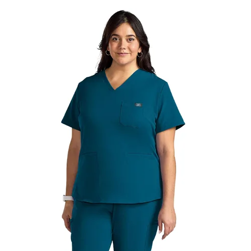 Vista 20 de Medline Lexington AVE - Camiseta médica para mujer, color morado real, talla M, cada una Negro