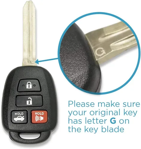 Vista 4 de Keyless2Go llave para auto a control remoto para vehículos que utilizan número de parte HYQ12BDM con chip G (2 unidades)