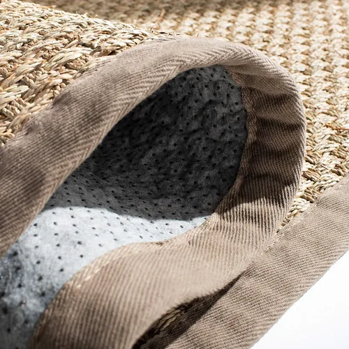 Vista 5 de SAFAVIEH Natural Fiber Collection NF114P - Alfombra de pasillo, 2 pies 6 pulgadas x 8 pies, natural y gris, hierba marina, patrón de tejido