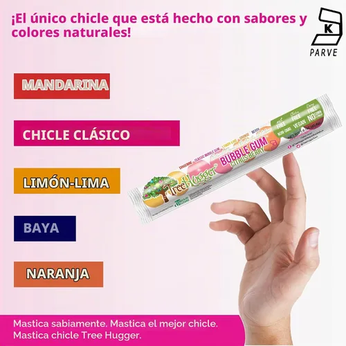 Vista 6 de Tree Hugger Goma de mascar, bayas cítricas, sabores naturales, sin colores artificiales, 1.6 onzas (paquete de 12)