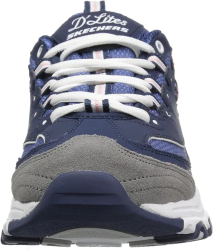 Vista 2 de Skechers D'Lites - Tenis de espuma viscoelástica con cordones para mujer