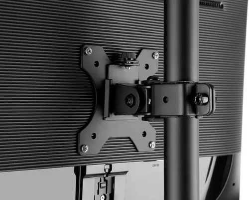 Vista 5 de Monoprice Soporte de montaje de escritorio doble inclinable ajustable para LCD LED (máximo 33 libras, 10 ~ 23 pulgadas) - Negro