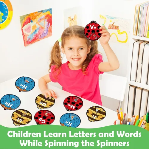 Vista 2 de Kasfalci Tarjetas del alfabeto, juguetes de aprendizaje del alfabeto, aprendizaje ABC para niños pequeños, juego de cartas a juego, palabras a