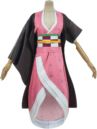 Vista 7 de Nuoqi Zentisu Tanjiro Cosplay - Disfraz de Giyuu Tomioka para adultos disfraz de anime Shinobu para Halloween