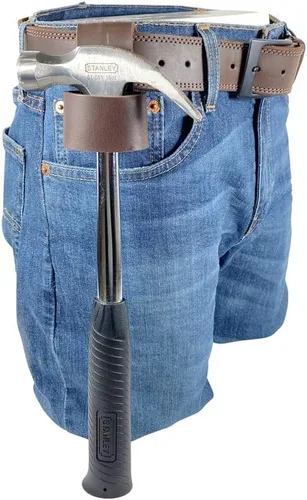 Vista 3 de Hide & Drink, Soporte para martillo con trabilla para cinturón, funda para hacha de cintura, organizador de herramientas rústicas, carpintería