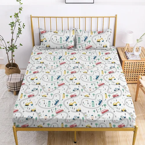 Vista 13 de Yasida Sábanas bajeras y fundas de almohada para cama individual de avión (1 sábana bajera y 1 funda de almohada), juego de sábanas para niños