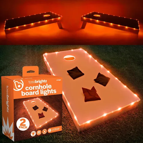 Vista 12 de Brightz TossBrightz - Luces LED de Cornhole para tablero y agujero - Incluye luces para 2 tableros - Ilumina el borde del tablero de cornhole