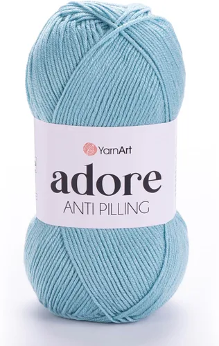 Vista 7 de 1 madeja YarnArt Adore, hilo antipilling, 100% acrílico antipilling, 100 g (3.5 oz), 280 m (306 yd), 3: Light-DK, Verde bebé - 358
