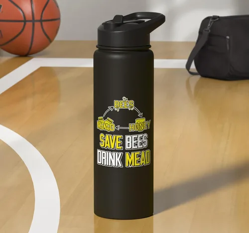 Vista 7 de Bees Honey Mead - Mead Making Brew Mead Stainless Steel Insulated Water Bottle