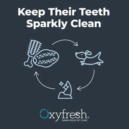 Vista 8 de Oxyfresh Juguete dental masticable para perros, el mejor juguete de limpieza de dientes de perro, un simple juguete de mordida y cepillo que ayuda a