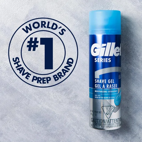 Vista 8 de Gillette Gel de afeitado hidratante Series 3X, 6 unidades, 7 onzas cada uno, lubricación para proteger contra la irritación, azul-blanco, 7 onzas
