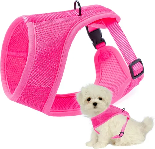 Vista 20 de Mile High Life Arnés para perro, chaleco floral de malla de aire para perros y gatos pequeños de 20 libras, fácil de poner, cierre fácil ajustable
