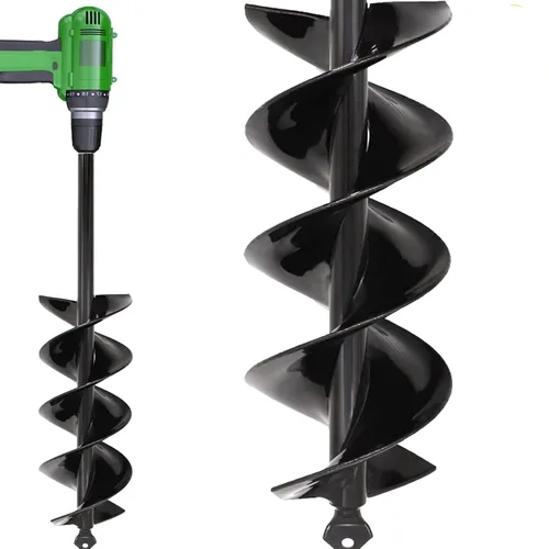 Vista 8 de TCBWFY Broca de barrena de 24 pulgadas para plantar - Mango largo de 1.2"x24" Plantadora fácil Barrena de jardín - Barrenas para bulbos y plantas