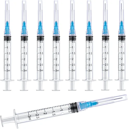 Vista 8 de Paquete de 25 jeringas de plástico de 1ml/cc con 25 Ga y tapa, envueltas individualmente selladas, para laboratorios científicos, medición