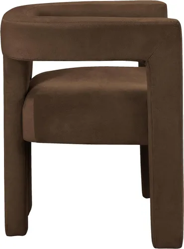 Vista 6 de Meridian Furniture 889Brown-C Colección Athena Moderna Silla de comedor contemporánea tapizada en terciopelo con terciopelo marrón suave, 25" An x