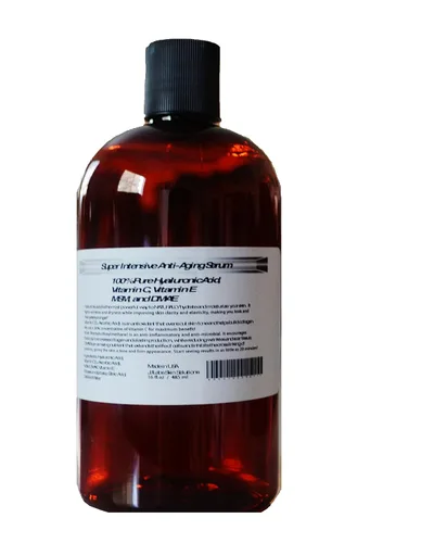 Vista 4 de Suero antienvejecimiento súper intensivo, ácido hialurónico 100% puro, vitamina C, vitamina E, MSM y DMAE (1 oz)