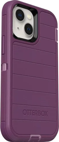 Vista 2 de OtterBox Defender Series - Funda para Apple iPhone 13 Mini, embalaje no minorista (morado feliz)
