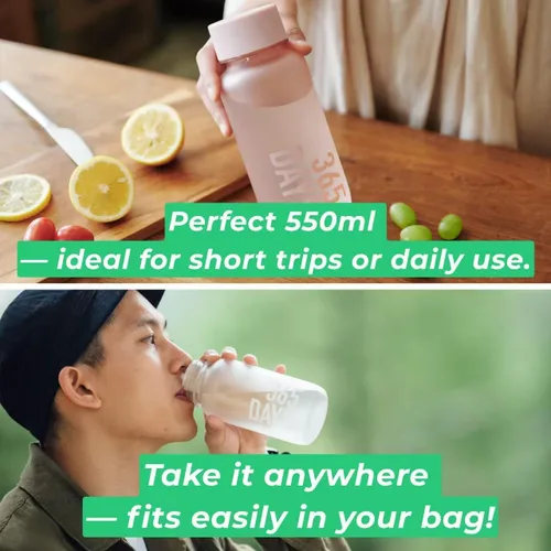 Vista 4 de WEMUG Máquina portátil de preparación en frío, 18.6 oz, diseño moderno y simple, a prueba de fugas, ultraligera, sin BPA, plástico duradero, 365