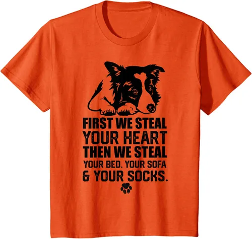 Vista 30 de Border Collie Steal Your Heart Steal Your Bed - Camiseta de sofá, Gris