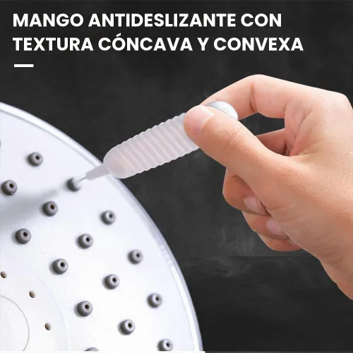 Vista 4 de Cepillo de limpieza de cabezal de ducha para agujeros pequeños, selecciones multifuncionales para limpiar el cabezal de ducha para zonas difíciles