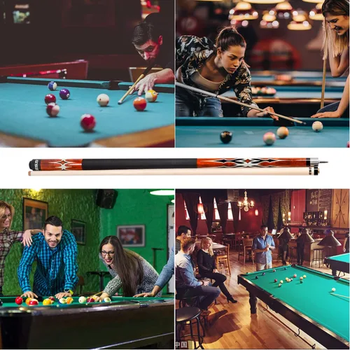 Vista 8 de GSE Games & Sports Expert 58" 2-Piece Canadian Maple Hardwood Billiard Pool Cue Sticks for Men/Women, House or Commercial/Bar Use