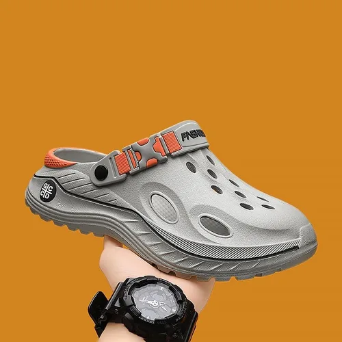 Vista 2 de Qiucdzi Zuecos unisex para hombre y mujer, zapatos de jardín con soporte para el arco, sandalias cómodas sin cordones, sandalias para el trabajo