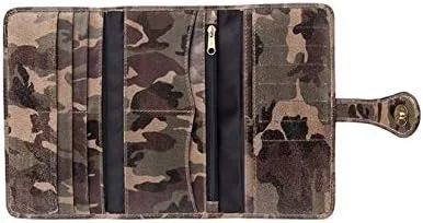 Vista 2 de CoFi Mila Trifold Wallet - Handmade Genuine Full Grain Leather - Womens Clutch Wallet - Many Unique Patterns