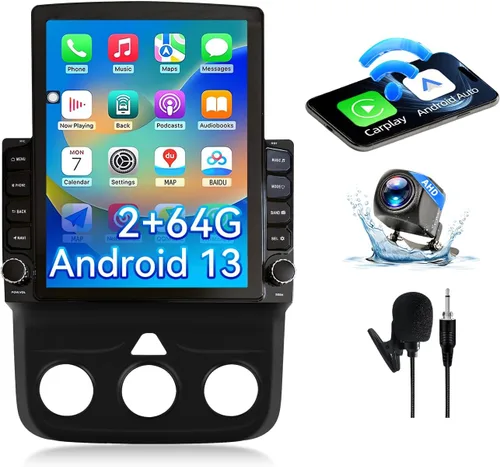 Vista 10 de Binize Android 13 - Estéreo para automóvil compatible con Dodge Ram 1500/2500/3500 Radio 2013 2014 2015 2016 2017 2018, unidad principal de radio