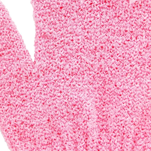 Vista 6 de 4 pares de guante exfoliante; exfoliante para cuerpo para Ducha y baño, guantes de esponja de lufa limpiadores en 4 colores variados para hombres