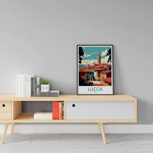 Vista 4 de Lucca - Póster de viaje para colgar en la pared, decoración del hogar, póster de Lucca para amantes del arte, Italia, póster para amantes del arte
