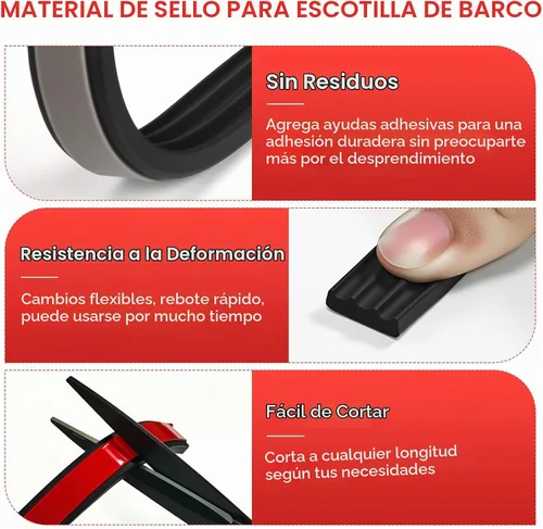 Vista 4 de Sello de goma de espuma acanalada, cinta adhesiva de goma EPDM con cinta de espuma acrílica 4011 de 9.8 ft, tira de junta autoadhesiva para puerta