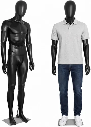Vista 10 de Maniquí infantil, maniquíes para niños de cuerpo completo de 43.3 pulgadas, maniquíes de forma de vestido negro para niños, exhibición realista