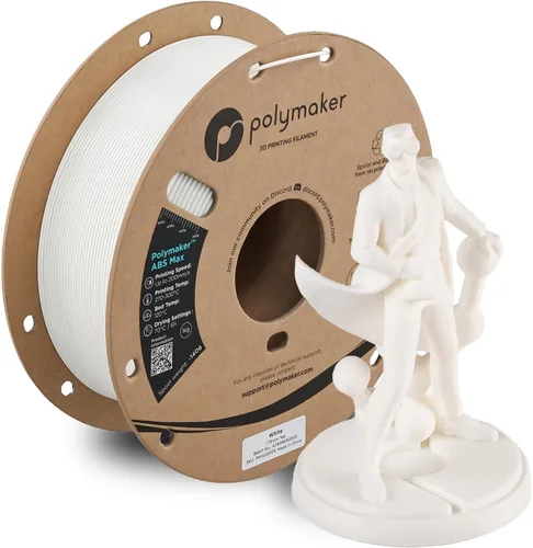 Vista 19 de Polymaker Filamento ABS Pro para impresora 3D de 0.069 pulgadas, color negro, ABS de grado de ingeniería de 2.2 lbs con alta resistencia al calor