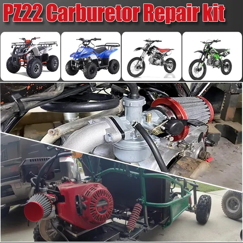 Vista 7 de Carburador PZ22 Juego de filtro de aire de carburador de 22 mm Compatible con SSR CRF50, Go Karts, Pit Dirt Bike, Sunl Taotao Pit bike, ATV, motor