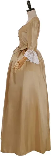 Vista 6 de Musical Hamilton Elizabeth Schuyler Angelica Peggy - Disfraz de cosplay de Eliza Schuyler, vestido colonial Hamilton para niñas, talla XL