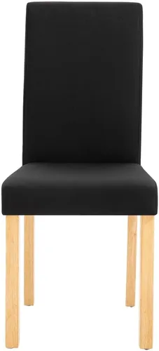 Vista 5 de 2-Pack Black Fabric Dining Chairs with Rubber Wood Frame, Modern Farmhouse Accent Chairs for Kitchen Dining Room, Comfortable Upholstered Seats