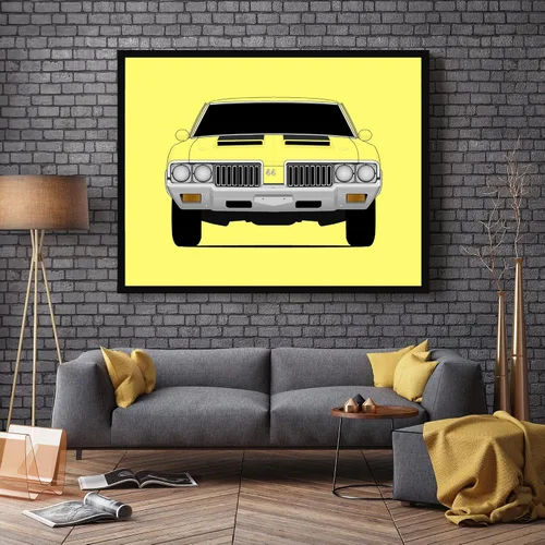 Vista 6 de Custom Car Posters CUSTOMIZABLE COLOR Handmade Poster compatible with Oldsmobile 442 W30 (1969-1972) Print Wall Art Décor - 8x10 Satin Print