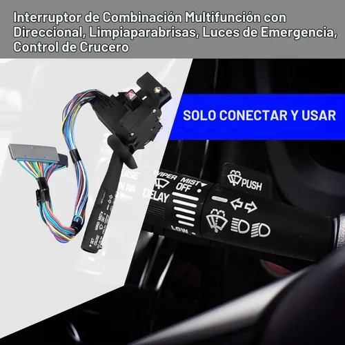 Vista 5 de Interruptor de señal de giro combinado multifunción Interruptor de control de crucero de riesgo de limpiaparabrisas para 1995-2002 Che-vy Tah-oe