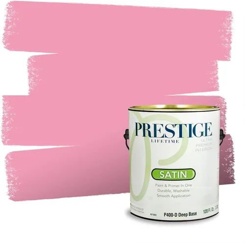 Vista 487 de Prestige Paints Pintura exterior e imprimación en uno, 1 galón, plano, coincidencia comparable de Valspar* Amber Rose*