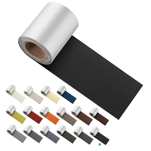 Vista 33 de ILOFRI Cinta de Parche de Reparación de Cuero Autoadhesiva de 3x60 pulgadas, Kit de Reparación de Vinilo y Cuero para Sofás, Muebles, Asiento