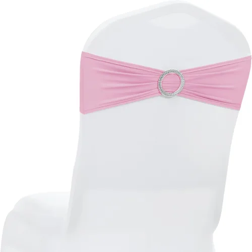 Vista 28 de MDS® Paquete de 10 bandas de elastano para silla con hebilla deslizante para decoración de bodas y eventos, bandas elásticas reutilizables
