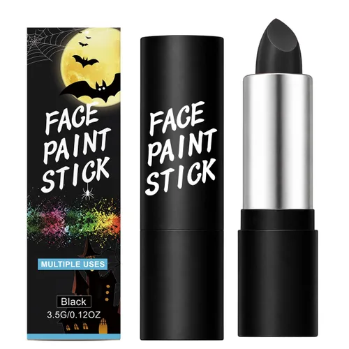 Vista 3 de AKARY Face Paint Stick, Halloween Makeup, Cosplay, Non-Toxic (White)