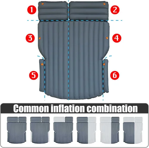 Vista 4 de Cama para colchón inflable de aire para automóvil, cama de campamento para viajes, camping, vacaciones, dormir, adecuado para SUV, caravanas A2