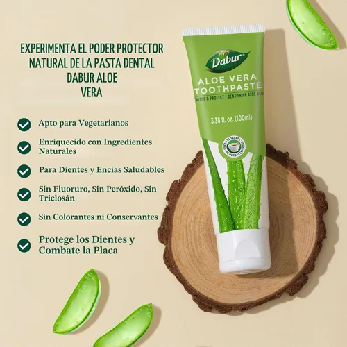 Vista 4 de Dabur Pasta de dientes herbales – Cuidado bucal con fórmula totalmente natural, sin flúor y pasta de dientes saludable, brillo infundido para un